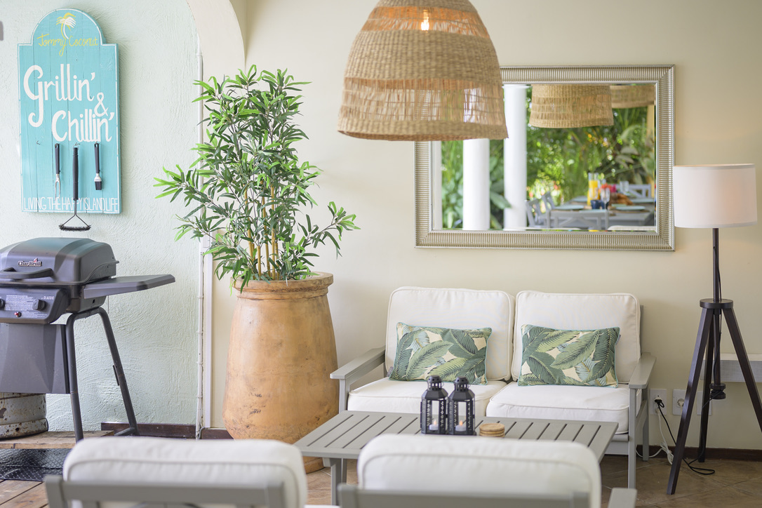 Outdoor lounge and barbecue