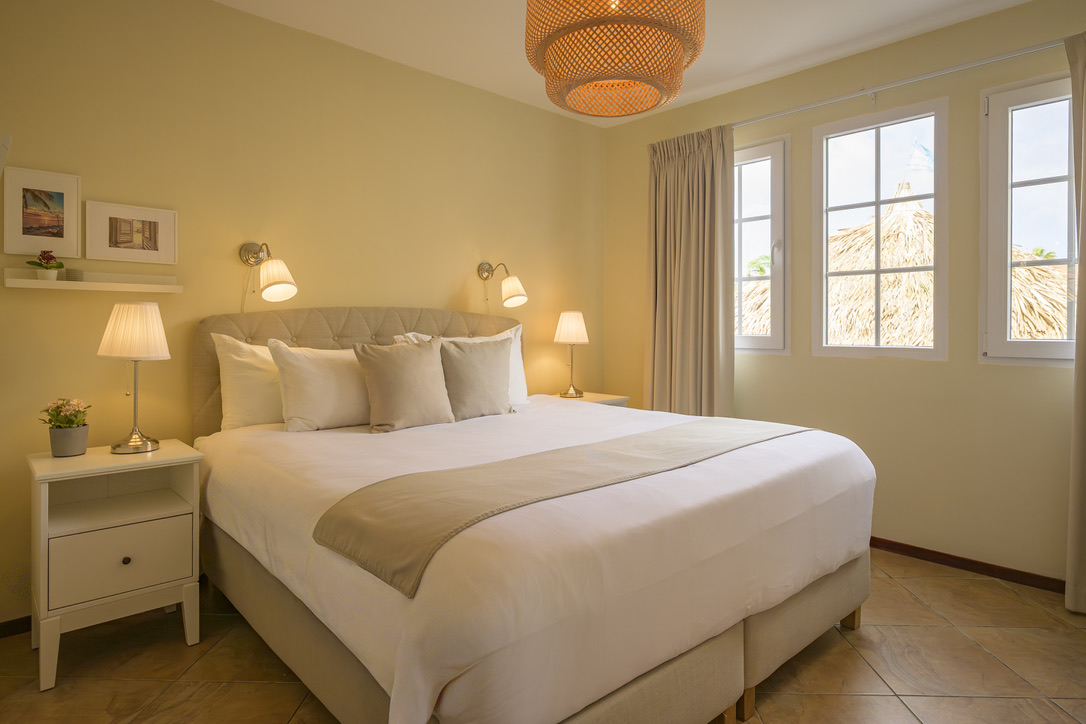 Bedroom with windows